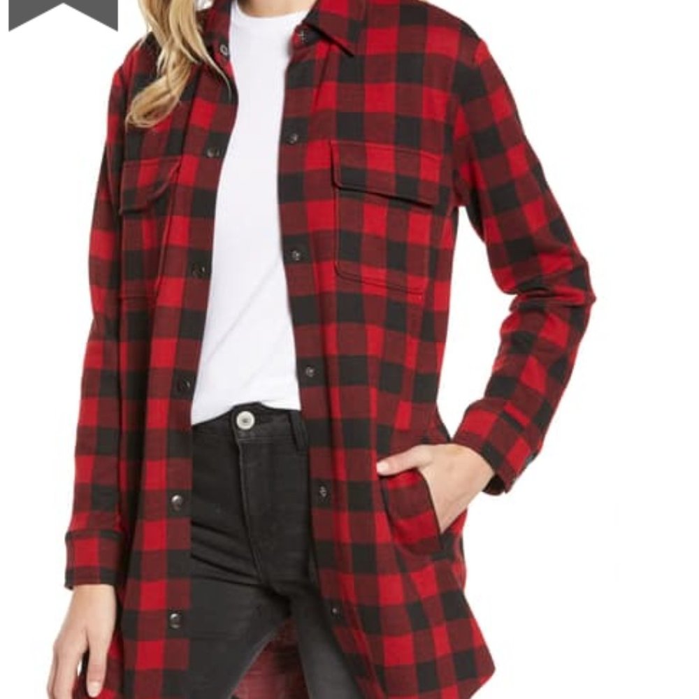 BB Dakota Check You Later Buffalo Check Coat